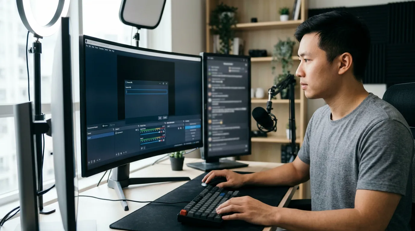 A screenshot of the TikTok LIVE Studio interface showing where to add a Browser Source URL